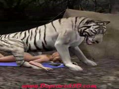 White tiger fucking a sexy teen beastiality cartoon